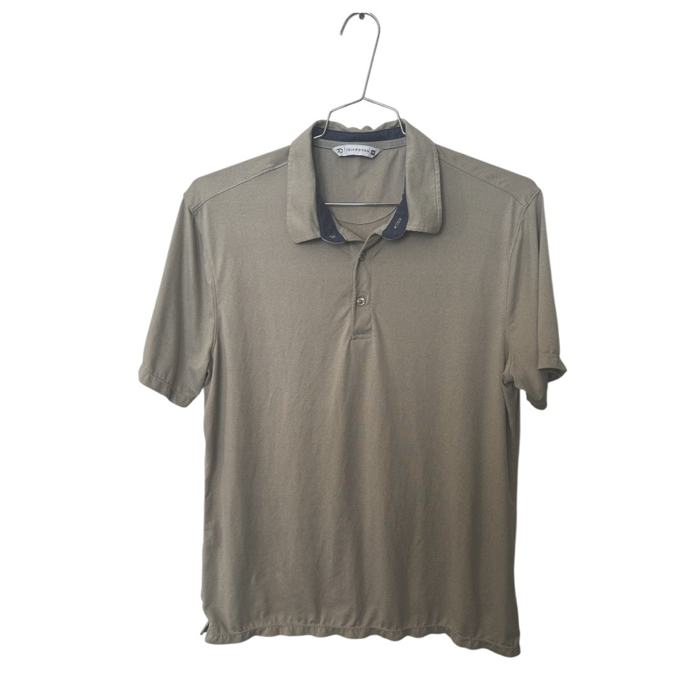 7 Diamonds Signature Core 7D Branded Polo Shirt Tan Medium HOME REMODEL SALE